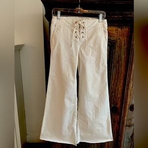 Nili Lotan cotton cream pant size 0